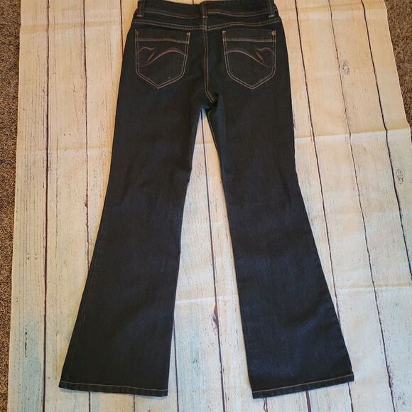 Gloria Vanderbilt Dark Blue Wash Cotton Blend Mid-Rise Bootcut Jeans Sz 6 Short - Picture 3 of 16